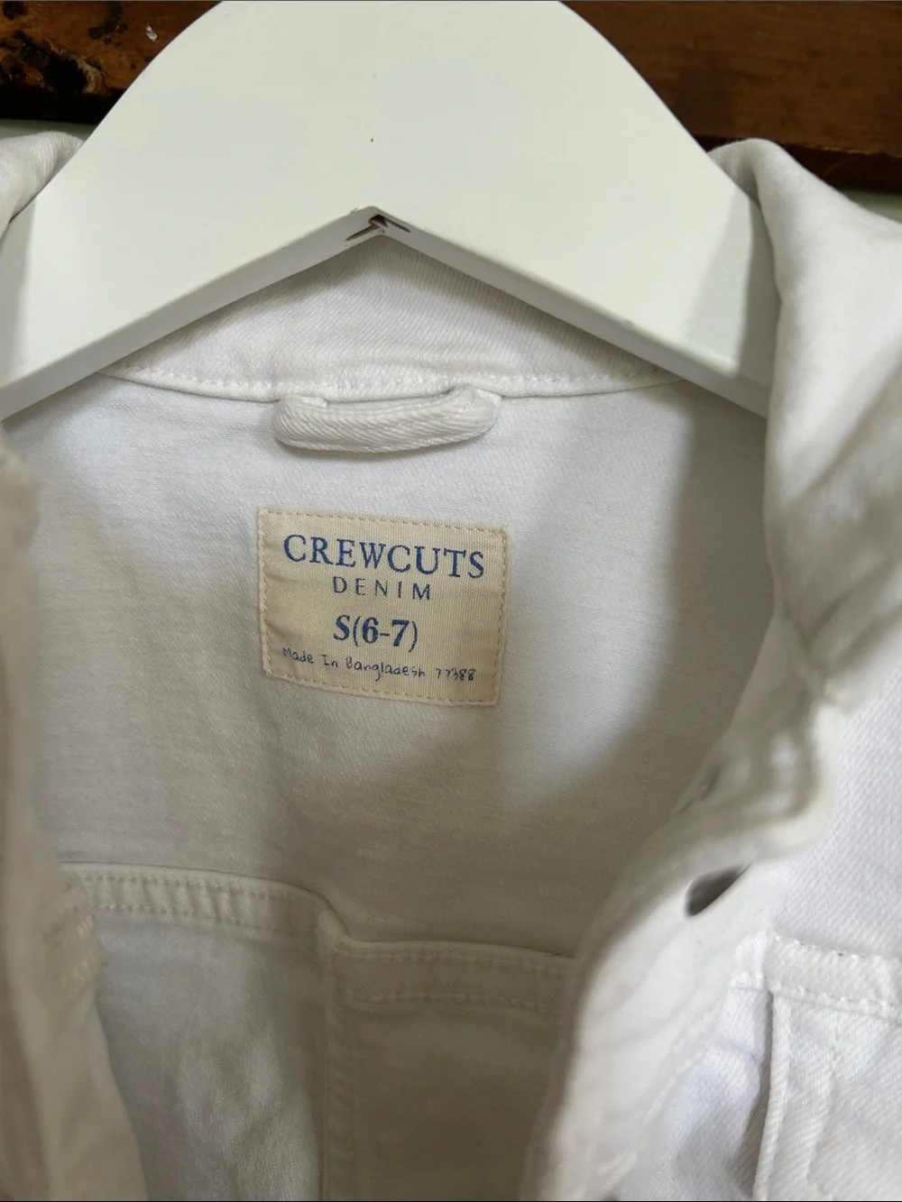 Crewcuts White Cropped Denim Jacket